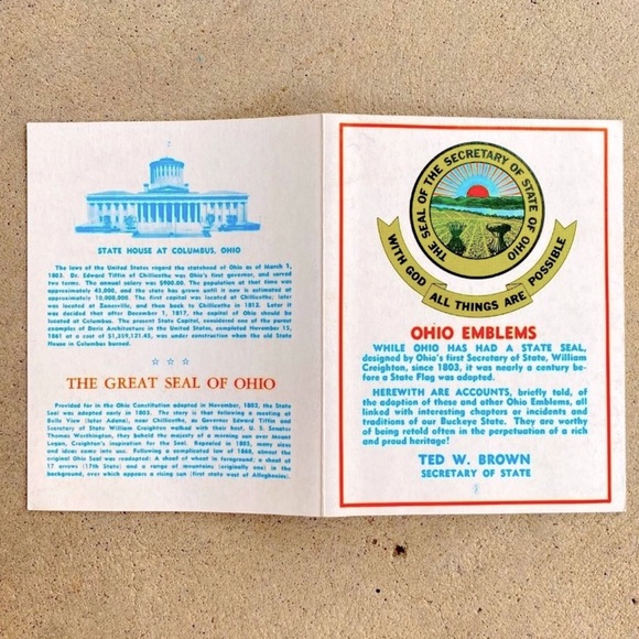 Ohio State 1965 Emblems Brochure Postcard - Picture 6 of 7